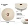 6 Inch Buffing Wheel Kit for Bench Grinder and Drill with 3 Step Hard Metal Polishing Compound 6 Inch Buffing Wheel Kit for Bench Grinder and Drill with 3 Step Hard Metal Polishing Compound