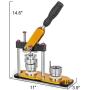 VEVOR Button Maker Machine 44mm Rotate Button Maker 1-3/4 inch Badge Punch Press Machine with 100 Pcs Button Parts and Circle Cutter(Yellow)