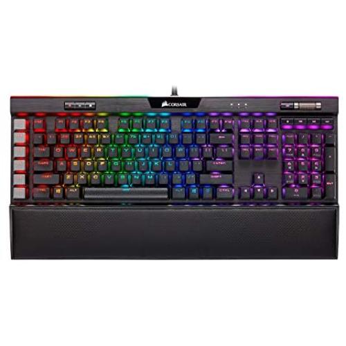 Corsair K95 RGB Platinum XT Mechanical Gaming Keyboard, Backlit RGB LED, Cherry MX Speed RGB Silver, Black (CH-9127414-NA)