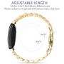 Shangpule Compatible for Fitbit Inspire HR / Inspire 2 / Inspire Bands , Stainless Steel Metal Replacement Wrist Band for Fitbit Inspire Women Man Large Small (Gold)