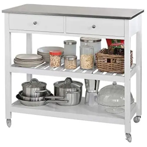 Haotian FKW47-W Kitchen Storage Trolley Kitchen Cabinet Cupboard Sideboard Kitchen Island with Rubber Wood & Marble Topar Serving Cart Kitchen Serving cart,Wood Metal Serving Trolley Haotian FKW47-W Kitchen Storage Trolley Kitchen Cabinet Cupboard Sideboard Kitchen Island with Rubber Wood & Marble Topar Serving Cart Kitchen Serving cart,Wood Metal Serving Trolley