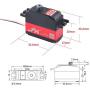 JX Servo PDI-HV2546MG 25g Metal Gear Digital High Voltage Tail Servo 180° for RC 450 500 Helicopter Fixed-Wing Airplane Parts