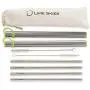 4 Reusable Stainless Steel Metal Straws with Case - Drinking Straws 8.5'' for 20 24 30 oz Tumblers Yeti - 2 Cleaning Brushes and Travel Bag Included, by LIME SKIES 4 Reusable Stainless Steel Metal Straws with Case - Drinking Straws 8.5'' for 20 24 30 oz Tumblers Yeti - 2 Cleaning Brushes and Travel Bag Included, by LIME SKIES