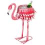 Metal Flamingo Chiller/Planter - 26 x 11 x 31 Inches