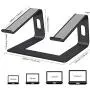 Orionstar Laptop Stand Portable Aluminum Laptop Riser Compatible with Apple Mac MacBook Air Pro 10 to 15.6 Inch Notebook Computer, Detachable Ergonomic Elevator Holder, Black