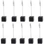 Metal Alligator Clip Stick 10 Pieces, Modeling Tool Set with 1Pc Plastic Base for Airbrush Hobby Model Parts Models Assemble -Square Shape Black