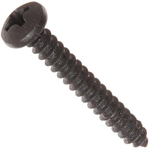 Small Parts 0616ABPPB Steel Sheet Metal Screw, Black Oxide Finish, Pan Head, Phillips Drive, Type AB, #6-20 Thread Size, 1'' Length (Pack of 100)