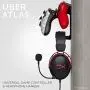 The UberAtlas - Dual Game Controller & Headphone Stand Wall Mount Holder for Xbox ONE, Series X, PS5, PS4, PS3, Switch, STEELSERIES Gamepad & More, Stay Organized No Screws by Brainwavz (Black)