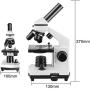 Microscope 40X-640X Optical Glass Lens All-Metal LED Biological Compound Monocular Microscope with 16X Eyepiece Cellphone Digiscoping Adapter for Capturing The Micro World in The Screen