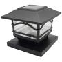 Davinci Lighting - Premium Solar Post Cap Light - Fits 4x4 and 6x6 Post Fence or Deck Rail - Bright Outdoor Wireless LED Light - Slate Black (1 Pack)