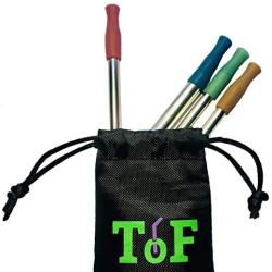 NEW FALL colors 12 Pc Set of Silicone Straw Tips for Metal and Stainless Steel Drinking Straws | Bonus: 4 Silencers | Multi-color Food-Grade Straw Covers and Silencers