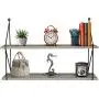Sorbus Floating Shelf with Metal Brackets — Wall Mounted Rustic Wood Wall Storage, Decorative Hanging Display for Trophy, Photo Frames, Collectibles, and Much More (2-Tier – Grey) Sorbus Floating Shelf with Metal Brackets — Wall Mounted Rustic Wood Wall Storage, Decorative Hanging Display for Trophy, Photo Frames, Collectibles, and Much More (2-Tier – Grey)