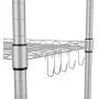 BATHWA 6-Tier Metal Wire Rack, Free Standing Shelving Unit, Adjustable Heavy Duty Storage Shelves for Kitchen Organization, with Leveling Feet and Stainless Side Hooks, Silver BATHWA 6-Tier Metal Wire Rack, Free Standing Shelving Unit, Adjustable Heavy Duty Storage Shelves for Kitchen Organization, with Leveling Feet and Stainless Side Hooks, Silver