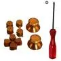 Timorn Replacement Parts Aluminum Metal Thumbsticks D-Pad Bullet ABXY Buttons Mod Kit for Playstation 4 PS4 Controller (Gold Set) Timorn Replacement Parts Aluminum Metal Thumbsticks D-Pad Bullet ABXY Buttons Mod Kit for Playstation 4 PS4 Controller (Gold Set)