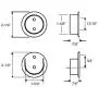 Nuk3y Heavy Duty Metal Steel Closet Pole Socket Set 1-1/2'' (Satin Nickel)