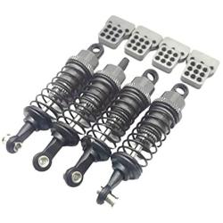 lahomia 4pcs Aluminum Shock Absorber with Shock Tower Fit for WPL C14 C-24 1/16 RC Car Truck Upgrade Parts - Titanium