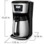 BLACK+DECKER 12-Cup Thermal Coffeemaker, Black/Silver, CM2035B