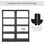 Giantex 2 Pieces 5-Tier Ventilated Shelving Storage Rack, Free Standing Multi-Use Shelf Unit, No Tools Required, 28“L X 15”W X 67“H