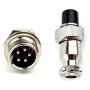 Aviation Connectors 5A, Lsgoodcare GX12-5 Pin Metal Aviation Plug Kit, Including 12MM 5 Pin Plug Thread Male Female Panel Wire Socket and Aviation Plugs Cap (GX12-5)