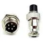 Aviation Connectors 5A, Lsgoodcare GX12-5 Pin Metal Aviation Plug Kit, Including 12MM 5 Pin Plug Thread Male Female Panel Wire Socket and Aviation Plugs Cap (GX12-5)