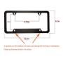 sloHEXtted Black License Plate Frames Cabon Fiber 2Pcs 4 Holes-US Standard Cars License Plate Covers - All-wearther Aluminum Metal Plate Holders for Front & Rear License Number Tags