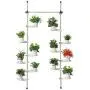 Indoor Plant Storage, FOME Metal Spring Double Pole Stand Corner Flower Display Rack Plant Storage Shelf Hanging Plant Stand Planter Rack Indoor with 12 Trays 2 Hooks 1 Telescopic Rod Indoor Plant Storage, FOME Metal Spring Double Pole Stand Corner Flower Display Rack Plant Storage Shelf Hanging Plant Stand Planter Rack Indoor with 12 Trays 2 Hooks 1 Telescopic Rod