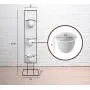 Indoor Metal Vertical Plant Stand with 3 White Ceramic Pots, Iron Flower Pot Holder Rack, Outdoor Decor, Potted Steel Planter Garden Container Display, 23 Bees Indoor Metal Vertical Plant Stand with 3 White Ceramic Pots, Iron Flower Pot Holder Rack, Outdoor Decor, Potted Steel Planter Garden Container Display, 23 Bees