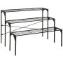 Large Modern Black Metal 3 Tier Shelf Flower Plant Display Stand Rack/Freestanding Home Decor Shelves