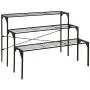 Large Modern Black Metal 3 Tier Shelf Flower Plant Display Stand Rack/Freestanding Home Decor Shelves