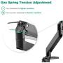 WALI Single Monitor Gas Spring Desk Mount Heavy Duty Aluminum Fully Adjustable Fit Screen up to 35 inch, 33 lbs. VESA 75 and 100 (GSM001XL), Black