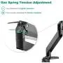 WALI Single Monitor Gas Spring Desk Mount Heavy Duty Aluminum Fully Adjustable Fit Screen up to 35 inch, 33 lbs. VESA 75 and 100 (GSM001XL), Black WALI Single Monitor Gas Spring Desk Mount Heavy Duty Aluminum Fully Adjustable Fit Screen up to 35 inch, 33 lbs. VESA 75 and 100 (GSM001XL), Black