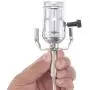 Canomo Silver Finish Make-A-Lamp Kit 3-Way with 8 Inch Harp, 2 Pieces 12'' Lamp Pipe, and All Parts Needed and Instructions for DIY Lamp Design or Repair