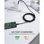 AUKEY USB C to USB C Cable 10ft [100W 20V/5A], USB Type C Cable Braided Nylon Type C Charging Cable Fast Charge for Samsung Galaxy S20/S10/Note10+, Google Pixel 3/4 XL MacBook Pro, iPad Pro, and More