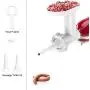 Antree Meat Grinder Attachment For KitchenAid Stand Mixers Includes 2 Plates 2 Grind Blades 2 Sausage Filler Tubes, and 1 Cleaning Brush, Easy To Use Food Grinder Attachment For KitchenAid - White