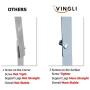 VINGLI 8FT Ornamental Windmill Backyard Garden Decoration Weather Vane, Heavy Duty Metal Wind Mill w/ 4 Legs Design, Grey