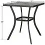 Ulax Furniture 31 x 31 Outdoor Bar Table Patio Metal Bar Bistro Table with Umbrella Hole Ulax Furniture 31 x 31 Outdoor Bar Table Patio Metal Bar Bistro Table with Umbrella Hole