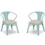 Delta Children Bistro 2-Piece Chair Set, Eggshell Aqua with Driftwood