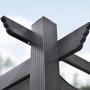 PURPLE LEAF 10 X 10 Aluminum Outdoor Retractable Canopy Pergola Deck Garden Grape Trellis Pergola Patio Gazebo, Gray