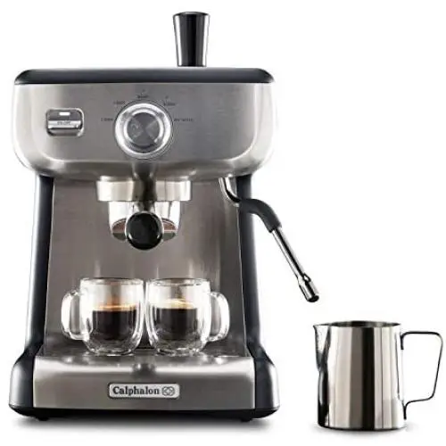 Calphalon BVCLECMP1 Temp iQ Espresso Machine with Steam Wand, Stainless Calphalon BVCLECMP1 Temp iQ Espresso Machine with Steam Wand, Stainless