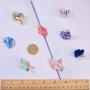SUNNYCLUE 60pcs 3 Style 3D Cloth Flower Charms Pendants Fabric Floral Petal Tassel with Metal Caps Key Chain for Jewelry Making