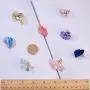 SUNNYCLUE 60pcs 3 Style 3D Cloth Flower Charms Pendants Fabric Floral Petal Tassel with Metal Caps Key Chain for Jewelry Making