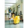 Rubbermaid Commercial WaveBrake 2.0 35 QT Down-Press Mop Bucket and Wringer, Black (1863898)