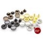 CRAFTMEmore 50 Pack Multi-Size Gun Metal Black Snap Buttons S-Spring Socket Popper Fasteners Jacket Bag Closures (15mm (0.59''))