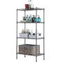 SINGAYE 4 Tier Adjustable Wire Shelving Metal Storage Rack for Laundry Bathroom Kitchen 530Lbs Capacity 13.4'' D x 23.2'' W x 47.2'' H Silver