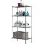 SINGAYE 4 Tier Adjustable Wire Shelving Metal Storage Rack for Laundry Bathroom Kitchen 530Lbs Capacity 13.4'' D x 23.2'' W x 47.2'' H Silver SINGAYE 4 Tier Adjustable Wire Shelving Metal Storage Rack for Laundry Bathroom Kitchen 530Lbs Capacity 13.4'' D x 23.2'' W x 47.2'' H Silver