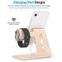 Apple Watch Stand, OMOTON 2 in 1 Universal Desktop Stand Holder for iPhone and Apple Watch Series 5/4/3/2/1 (Both 38mm/40mm/42mm/44mm) (Gold)