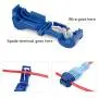 Nilight - 50004R 120 Pcs/60 Pairs Quick Splice Wire Terminals T-Tap Self-stripping with Nylon Fully Insulated Male Quick Disconnects Kit, 2 Years Warranty