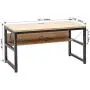 TOPSKY 55'' Computer Desk with Bookshelf/Metal Hole Cable Cover 1.18'' Thick Desk (Natural) TOPSKY 55'' Computer Desk with Bookshelf/Metal Hole Cable Cover 1.18'' Thick Desk (Natural)