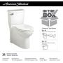 American Standard 2988101.020 Cadet 3 FloWise 2-Piece 1.28 GPF Single Flush Right Height Round Front Toilet with Concealed Trapway, White