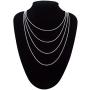 Pistha 20 Pieces Stainless Steel Bead Chain 30 Inches Ball Chain Necklaces
